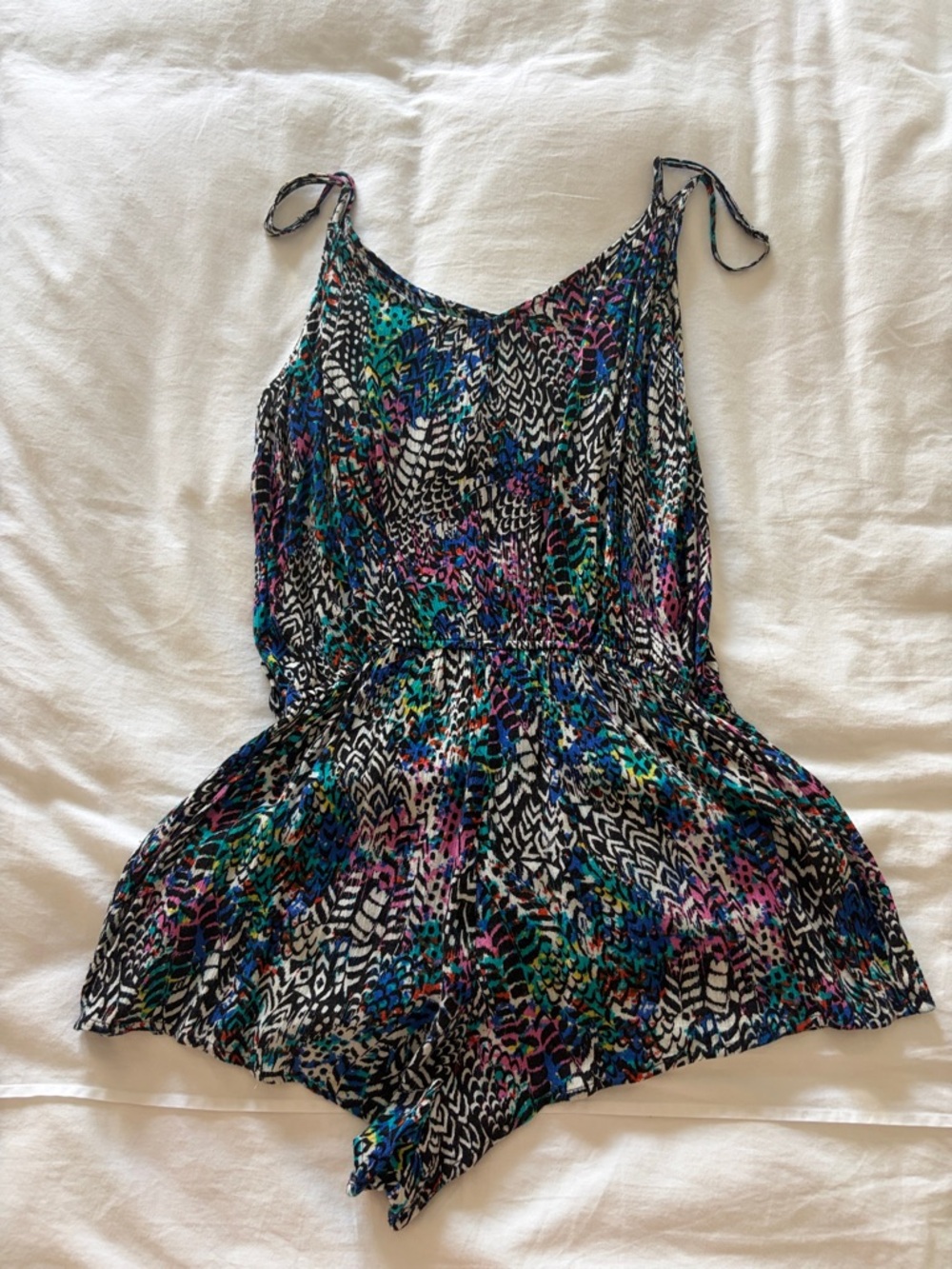 Multicolor Printed One-Piece Romper